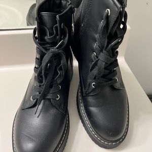 madden girl black combat boots size 9.5